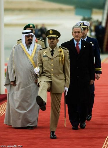 Bush and the Goose STepping Saudis